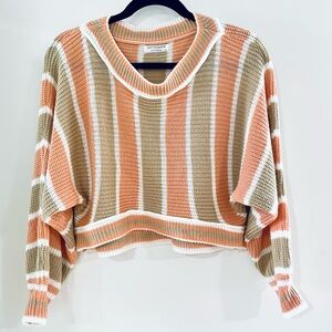 Shop Neighbor by In the Beginning Striped Knit Sweater Size Large